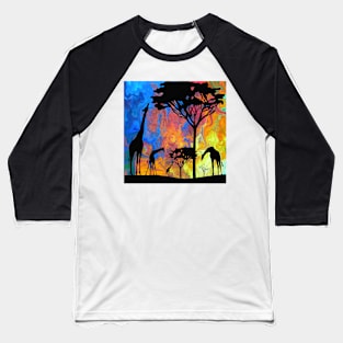 African Dawn animals wildlife sunrise Baseball T-Shirt